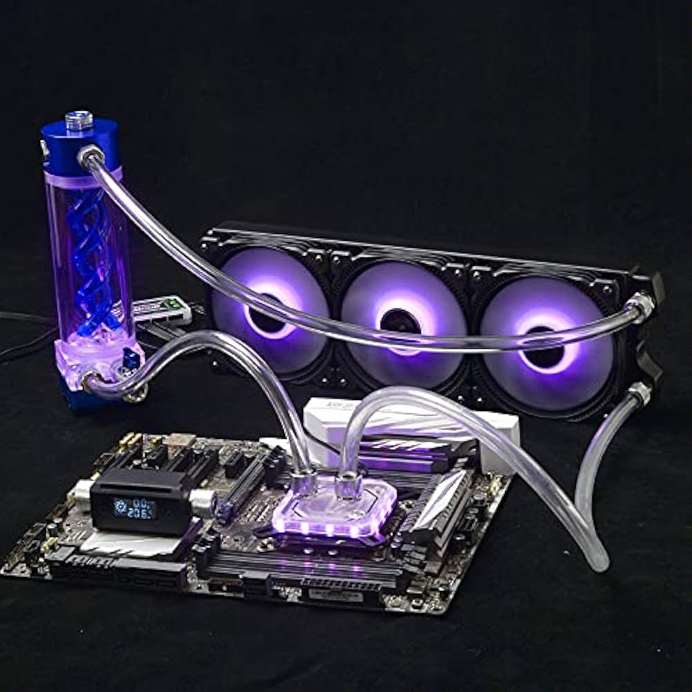 Amazon.co.jp: Syscooling ソフトチューブ 水冷キット ブルー